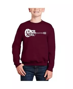 Толстовка с круглым вырезом Big Boy's Word Art LA Pop Art, красный