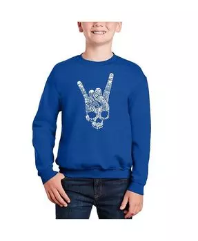 Толстовка с круглым вырезом Big Boy's Word Art LA Pop Art, синий