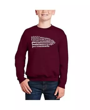 Толстовка с круглым вырезом Big Boy's Word Art LA Pop Art, красный