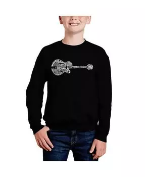 Толстовка с круглым вырезом Big Boy's Word Art LA Pop Art, черный