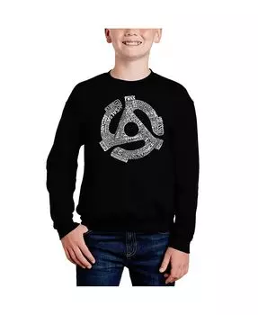 Толстовка с круглым вырезом Big Boy's Word Art LA Pop Art, черный