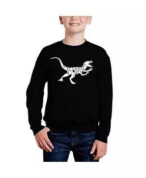 Толстовка с круглым вырезом Big Boy's Word Art LA Pop Art, черный