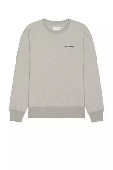 Толстовка с круглым вырезом Bowery Signature SATURDAYS NYC, цвет Heather Grey