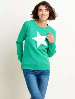 Толстовка с круглым вырезом Brakeburn Star, зеленая