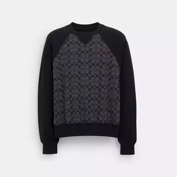 Толстовка с круглым вырезом Coach Outlet Signature, цвет Charcoal Signature