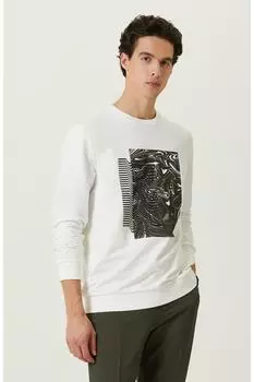 Толстовка с круглым вырезом цвета экрю Network, экрю