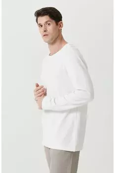 Толстовка с круглым вырезом цвета экрю Network, экрю