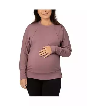 Толстовка с круглым вырезом для беременных и кормящих матерей Kindred Bravely, синий