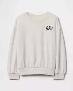 Толстовка с круглым вырезом для девочки Gap, белый