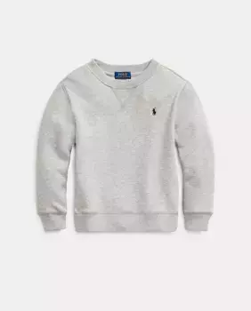 Толстовка с круглым вырезом для мальчика с вышитой лошадью Polo Ralph Lauren, светло-серый