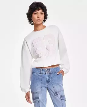 Толстовка с круглым вырезом для юниоров с пузырьковой кромкой Planet Heart, синий