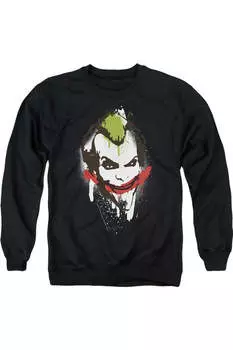 Толстовка с круглым вырезом для взрослых Batman Joker Big Face Gildan, черный