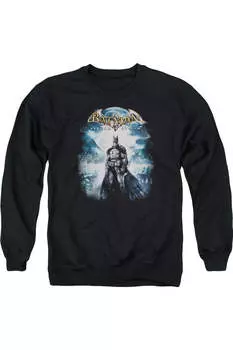 Толстовка с круглым вырезом для взрослых Batman Arkham Asylum Game Cover Gildan, черный