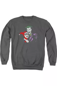 Толстовка с круглым вырезом для взрослых Batman Joker & Harley Gildan, цвет charcoal