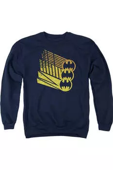 Толстовка с круглым вырезом для взрослых Batman Bat Signal Shapes Gildan, темно-синий