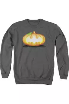 Толстовка с круглым вырезом для взрослых с логотипом Batman Bat Pumpkin Gildan, цвет charcoal