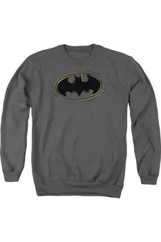 Толстовка с круглым вырезом для взрослых с логотипом Batman Spray Paint Gildan, цвет charcoal