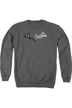 Толстовка с круглым вырезом для взрослых с логотипом Batman Arkham City Gildan, цвет charcoal