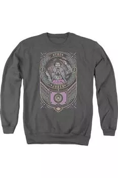 Толстовка с круглым вырезом для взрослых с клетчатым знаком Batman Joker Gildan, цвет charcoal