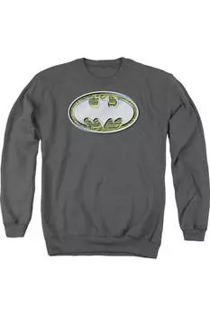 Толстовка с круглым вырезом для взрослых с логотипом Batman Circuits Gildan, цвет charcoal