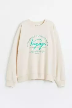 Толстовка с круглым вырезом H&amp;M, крем/вояж
