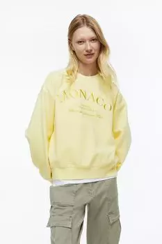 Толстовка с круглым вырезом H&amp;M, светло-желтый/монако
