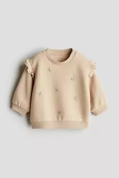 Толстовка с круглым вырезом H&M, бежевый