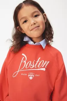 Толстовка с круглым вырезом H&M, красный