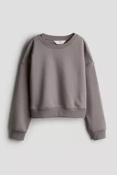 Толстовка с круглым вырезом H&M, серый