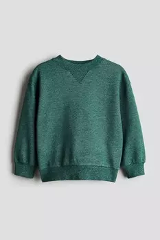 Толстовка с круглым вырезом H&M, зеленый