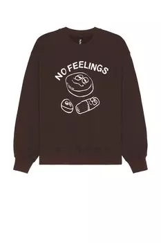 Толстовка с круглым вырезом Hard Feelings No Problemo, коричневый
