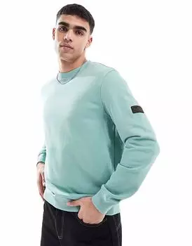 Толстовка с круглым вырезом и эмблемой Barbour International гранитно-зеленого цвета