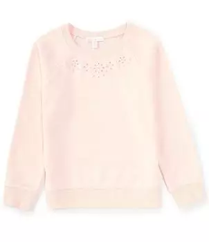Толстовка с круглым вырезом и длинными рукавами для девочек GB Big Girls 7–16, розовый