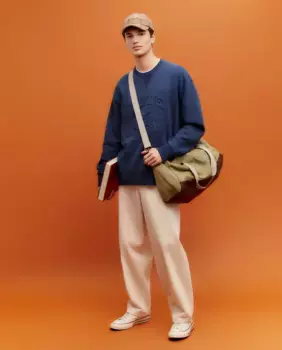 Толстовка с круглым вырезом и двойным эффектом одежды Green Coast, антрацит