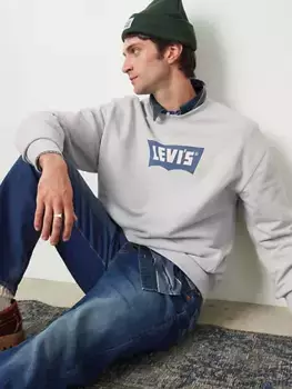 Толстовка с круглым вырезом и графическим принтом Levi's, серый
