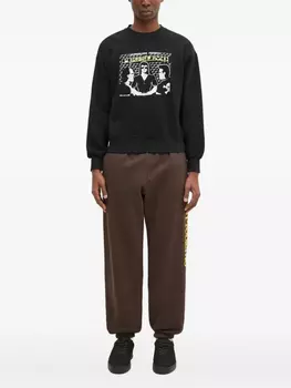 Толстовка с круглым вырезом и графическим принтом «Овен» Aries, черный