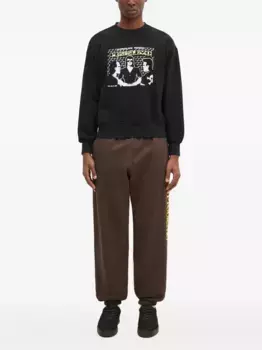 Толстовка с круглым вырезом и графическим принтом Aries, черный