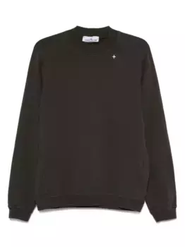 Толстовка с круглым вырезом и компасом Stone Island, серый