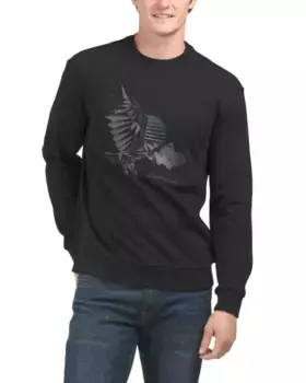 Толстовка с круглым вырезом и логотипом Armani Exchange, черный