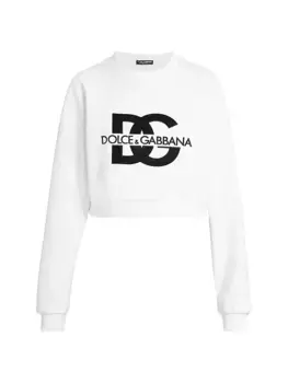 Толстовка с круглым вырезом и логотипом DG Dolce&Gabbana, белый