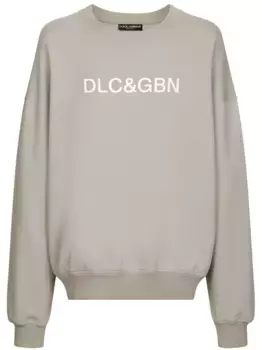 Толстовка с круглым вырезом и логотипом DOLCE & GABBANA, нейтральный