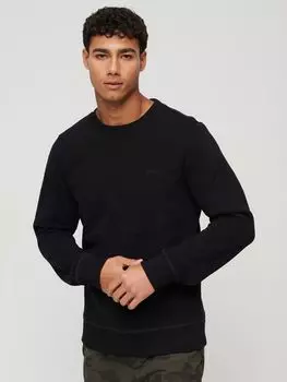 Толстовка с круглым вырезом и логотипом Essential Superdry, черный