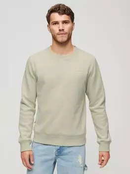 Толстовка с круглым вырезом и логотипом Essential Superdry, светлый каменно-бежевый