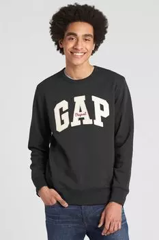 Толстовка с круглым вырезом и логотипом Gap, черный