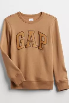 Толстовка с круглым вырезом и логотипом Gap, коричневый