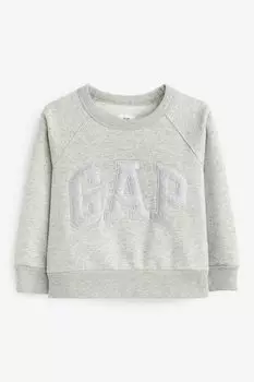 Толстовка с круглым вырезом и логотипом Gap, серый