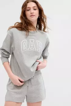 Толстовка с круглым вырезом и логотипом Gap, серый