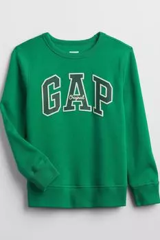 Толстовка с круглым вырезом и логотипом Gap, зеленый