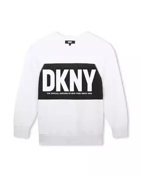 Толстовка с круглым вырезом и логотипом спереди Dkny, белый