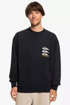 Толстовка с круглым вырезом и логотипом Watson Lake Quiksilver, черный